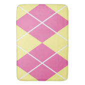 Bath Mat/Yellow en Roze Pset Diamond Pattern Badmat (Voorkant Verticaal)