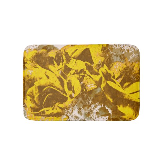 Bath Mat Yellow Rose Waterverf (Voorkant)