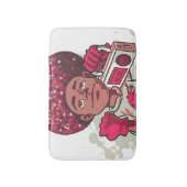 Bath Mat – YOUTH Power Afro & Boombox Urban Design (Voorkant Verticaal)