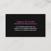 Bath personnalisable bombarde des cartes de visite (Dos)