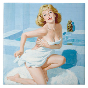 Bath Pin Up Tegeltje