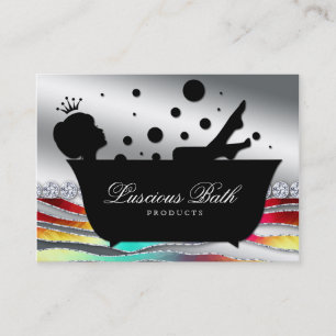 Bath Queen Nail Salon Bubbles Bold Visitekaartje