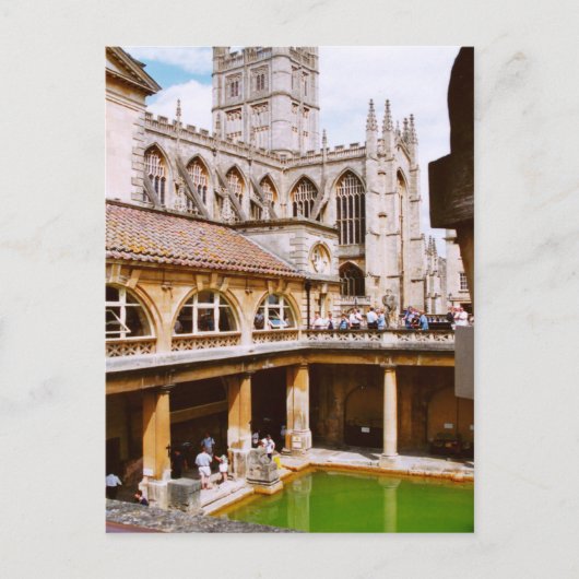 Bath, Roman baths and Bath Abbey Briefkaart (Voorkant)