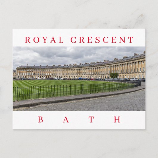 Bath Royal Crescent uitzicht ansichtkaart Briefkaart (Voorkant)