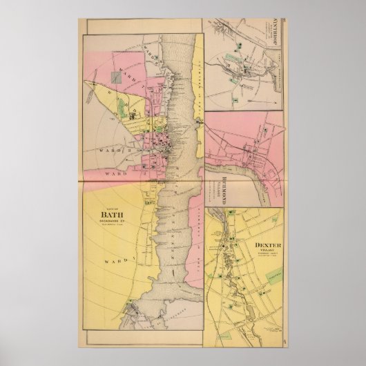 Bath, Sagadahoc Co. Poster (Voorkant)
