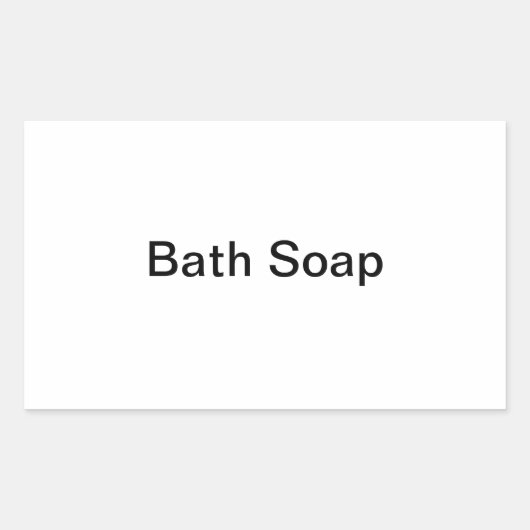 Bath Soap-labels Rechthoekige Sticker (Voorkant)