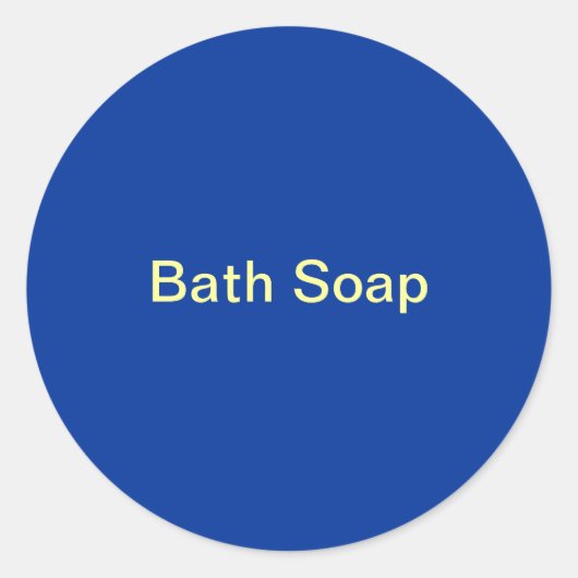 Bath Soap-labels Ronde Sticker (Voorkant)
