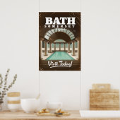 Bath Somerset Angleterre affiche voyage (Cuisine)