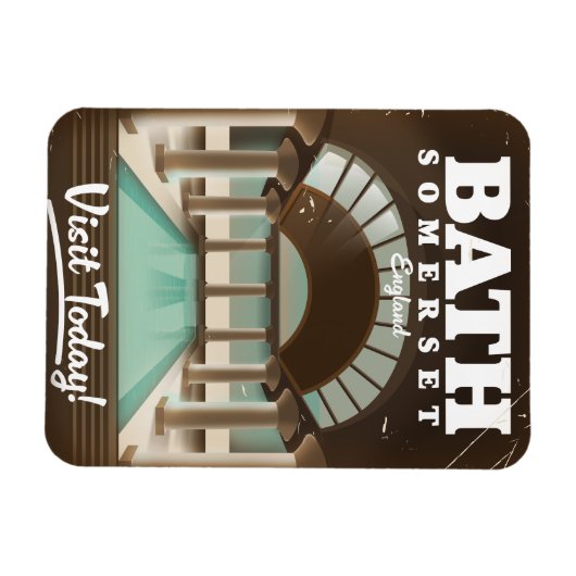 Bath Somerset Engeland reisposter Magneet (Horizontaal)