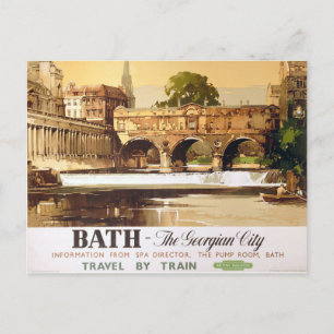 Bath stad spoorweg toeristische poster briefkaart