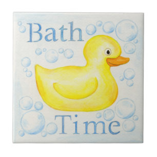 Bath Time Rubber Ducky tile Tegeltje