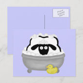 Bath Time Sheep Briefkaart (Voorkant / Achterkant)