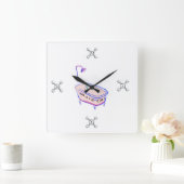 Bath Time Vierkante Klok (Huis)