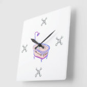 Bath Time Vierkante Klok (Hoek)