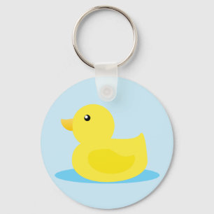 Bath Time Yellow Duck Sleutelhanger