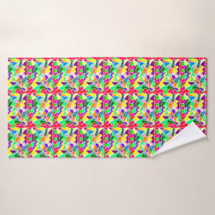 Bath Towel in heldere, vette kleuren lichtere tint Badhanddoek