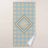 Bath Towel met Medallions op sky blue Badhanddoek (Badhanddoek)