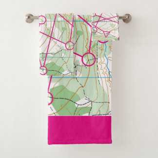 Bath Towel - Orienteering flag Bad Handdoek
