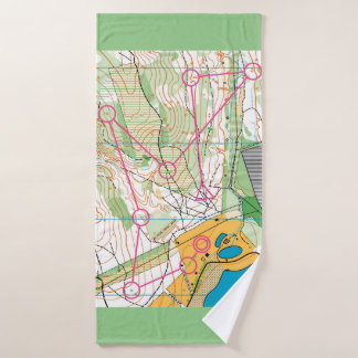 Bath Towel - Orienteering flag Bad Handdoek