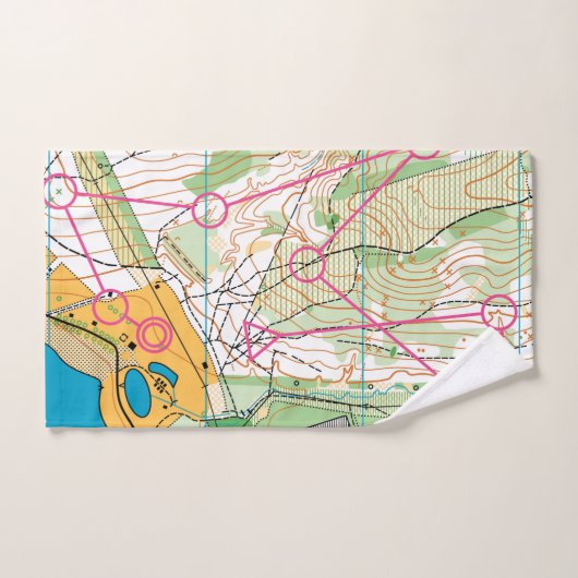 Bath Towel - Orienteering flag Bad Handdoek (Handdoek)