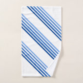 Bath Towel Set - Blue lines in Five Shades (Serviette à main)