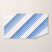 Bath Towel Set - Blue lines in Five Shades (Serviette à main)