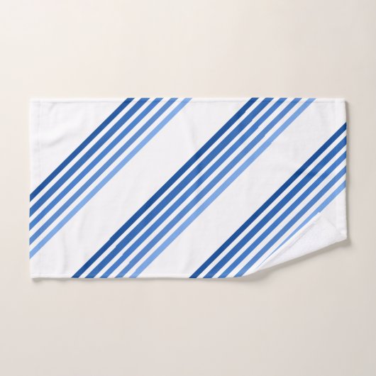 Bath Towel Set - Blue lines in Five Shades (Serviette à main)