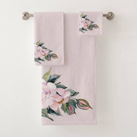 Bath Towel Set Magnolia OPT. 1 Bad Handdoek (Insitu)