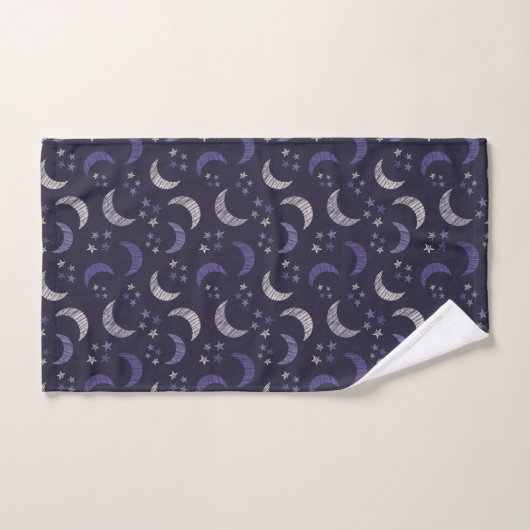 Bath towel set night sky moon sterren design bad handdoek (Handdoek)