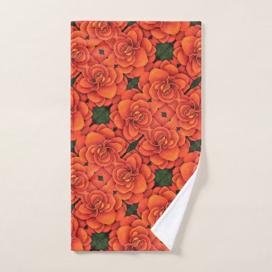 Bath Towel Set Oranje Begonia Bad Handdoek (Handdoek)