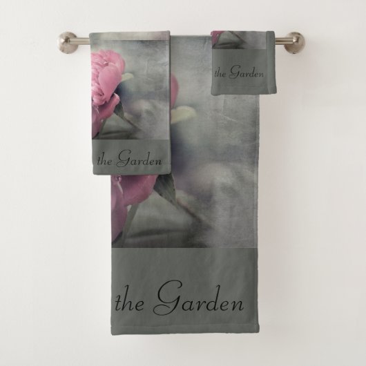 Bath Towel set Peony from the Garden  Bad Handdoek (Insitu)