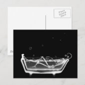 Bath Tub X-Ray Skeleton Black & White Briefkaart (Voorkant / Achterkant)