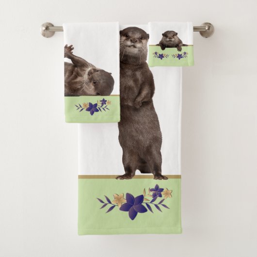 Bath Wild Animals Weasels  -  Baby Otters (En situation)