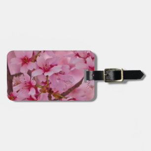 Bathed in Roze Japanse Cherry Blossom Bagagelabel