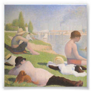 Bathers at Asnieres door Georges Seurat Foto Afdruk