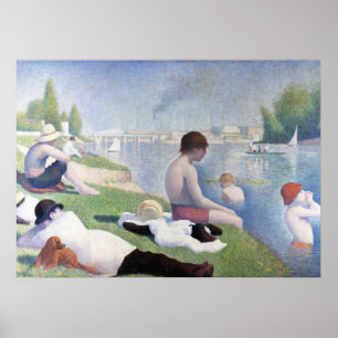 Bathers at Asnières schilderij van Georges Seurat  Poster