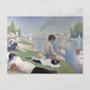 Bathers Georges Seurat Neo Impressionist Painting Briefkaart