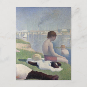 Bathers Georges Seurat Neo Impressionist Painting Briefkaart