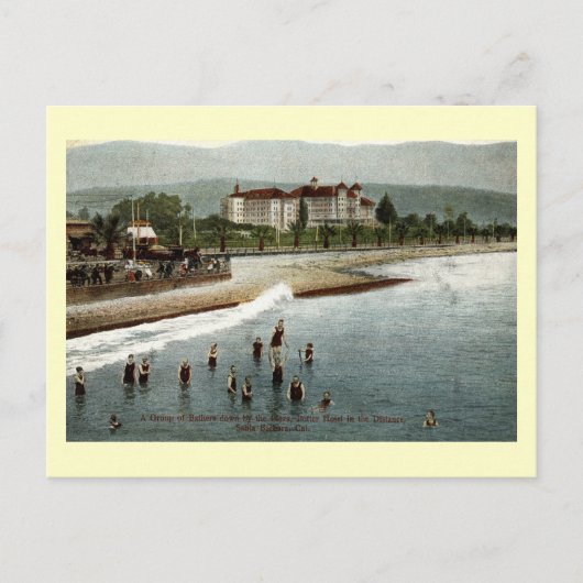 Bathers, Hotel Potter, Santa Barbara CA, 1908 Briefkaart (Voorkant)