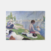 Bathers in Asnieres, Seurat Fleece Deken (Voorkant (Horizontaal))