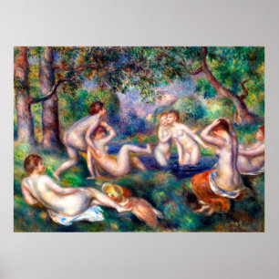 Bathers in het bos poster