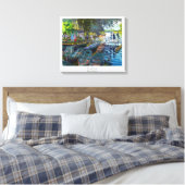 Bathers in La Grenouillere Claude Monet Canvas Afdruk (Insitu (Slaapkamer))