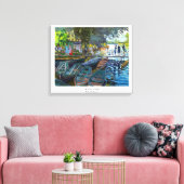 Bathers in La Grenouillere Claude Monet Canvas Afdruk (Insitu (Woonkamer))