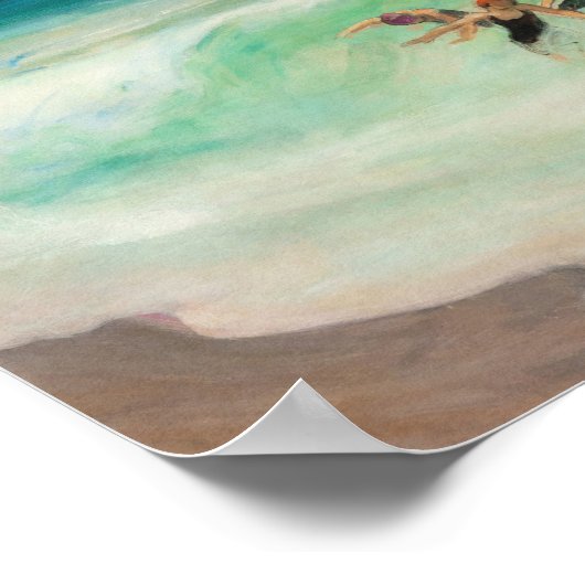 Bathers in the Wave Henri Lebasque | Poster (Hoek)