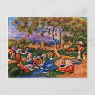Bathers van Pierre-Auguste Renoir (beste kwaliteit Briefkaart