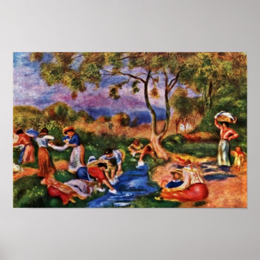 Bathers van Pierre-Auguste Renoir (beste kwaliteit Poster (Voorkant)