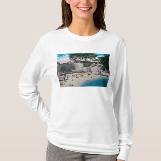 Bathing Beach at Pacific Grove T-shirt (Voorkant)