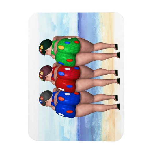 Bathing Beauty Magnet Magneet (Verticaal)