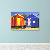 Bathing Boxes, Middle Brighton Beach, Port 2 Canvas Afdruk (Insitu (Houten vloer))