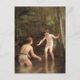 Bathing Boys, 1873 Briefkaart
